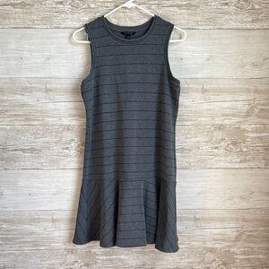 Banana Republic Sleeveless Grey and Black Striped Dress Size Small